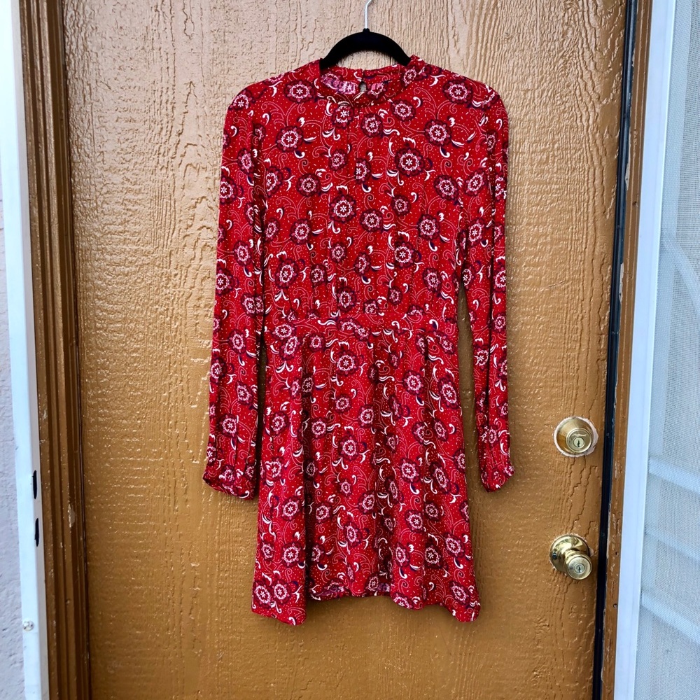 Red Bandanna Summer  Dress- Medium